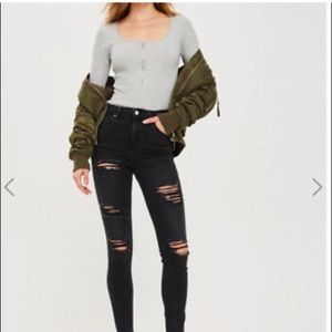 Topshop ripped jamie jeans